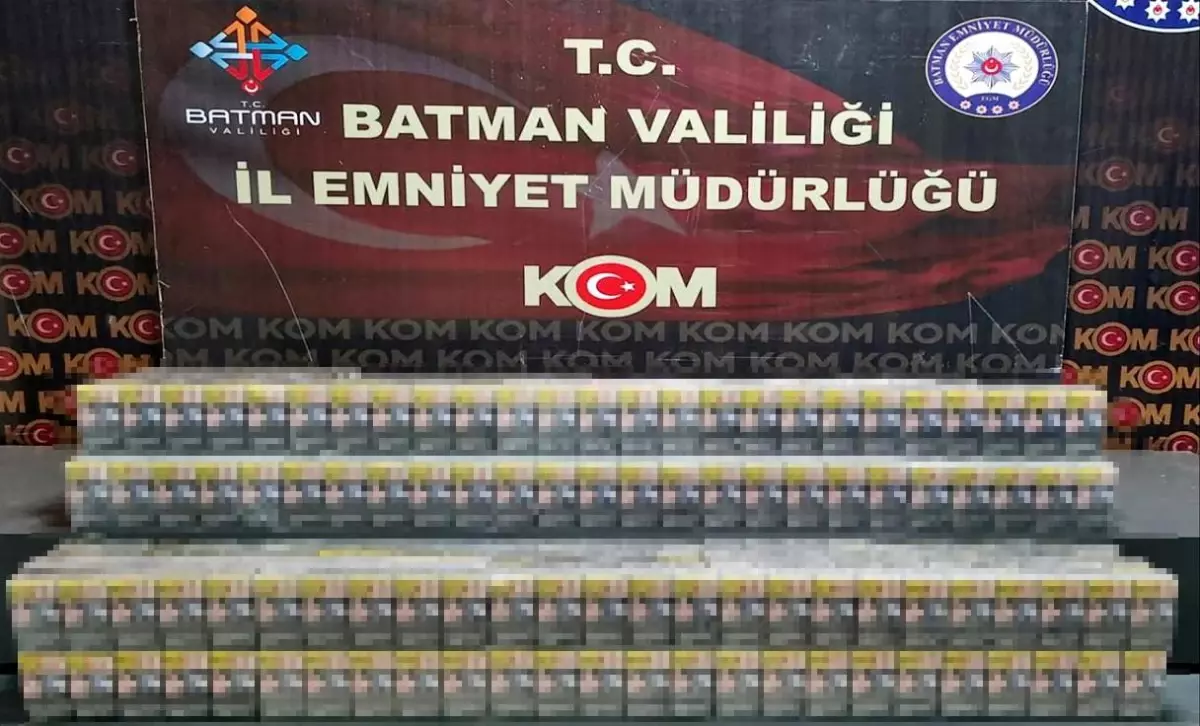 Batman’da 1300 Paket Kaçak Sigara Ele Geçirildi