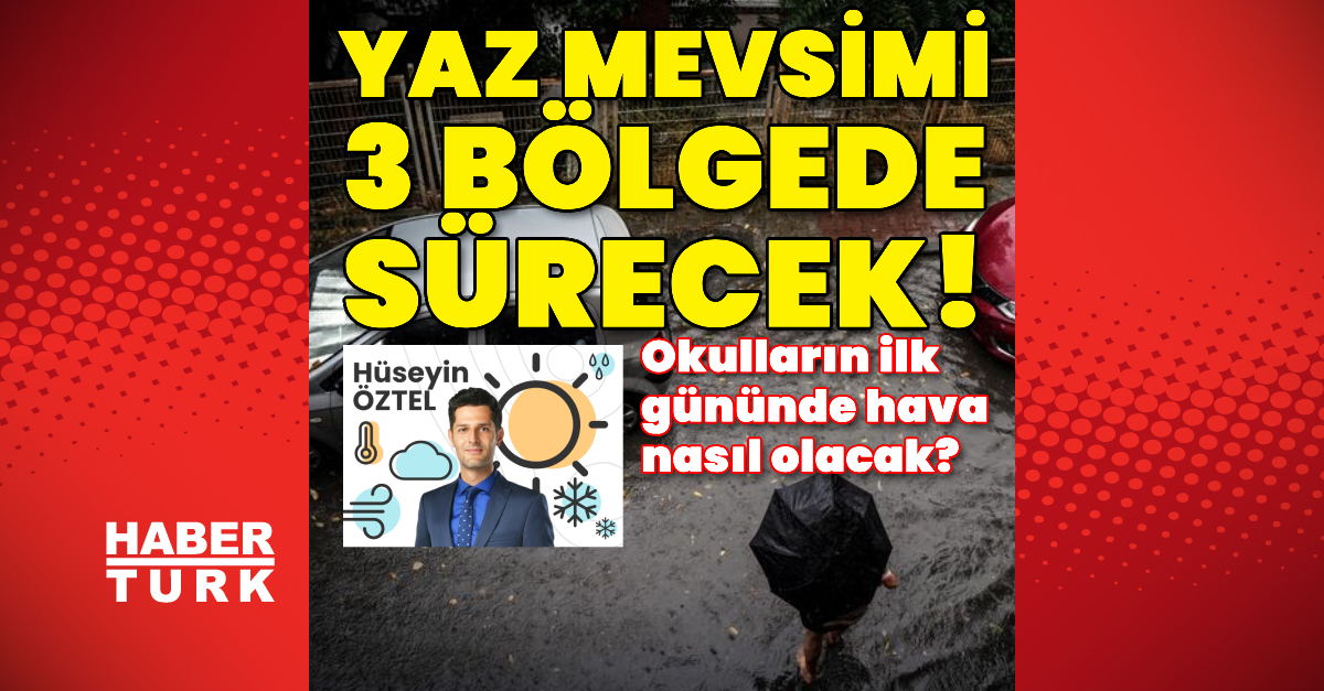 Yaz mevsimi 3 bölgede sürecek! Okulların ilk gününde hava nasıl olacak?